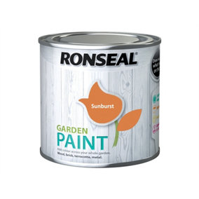 Ronseal 37602 Garden Paint Sunburst 250ml Exterior Outdoor Wood Shed Metal Brick