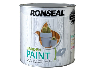 Ronseal 38510 Garden Paint Pebble 2.5L Exterior Outdoor Wood Shed Metal Brick