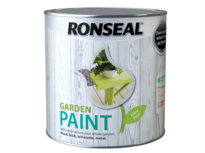 Ronseal 38512 Garden Paint Lime Zest 2.5L Exterior Outdoor Wood Shed Metal Brick