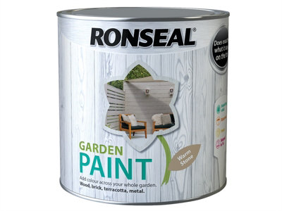 Ronseal 38515 Garden Paint Warm Stone 2.5L Exterior Outdoor Wood Shed Metal Brick