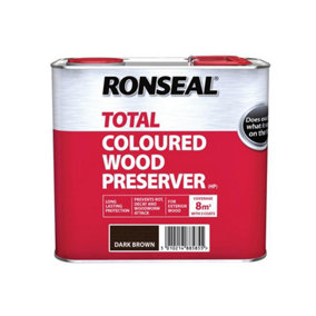 Ronseal 38585 Trade Total Wood Preserver Dark Brown 2.5 litre RSLTTWPDB25L