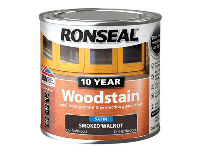 Ronseal 38667 10 Year Woodstain Smoked Walnut 250ml RSL10WSSW250