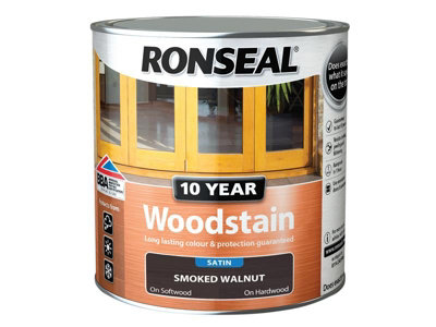 Ronseal 38678 10 Year Woodstain Smoked Walnut 750ml RSL10WSSW750