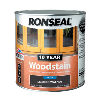 Ronseal 38678 10 Year Woodstain Smoked Walnut 750ml RSL10WSSW750