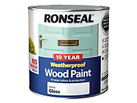Ronseal 38782 10 Year Weatherproof Wood Paint White Gloss 2.5 litre RSL38782