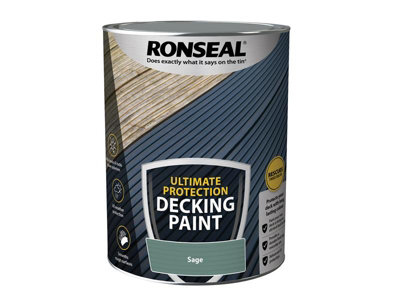 Ronseal 39103 Ultimate Protection Decking Paint Sage 5 litre RSLDPS5L