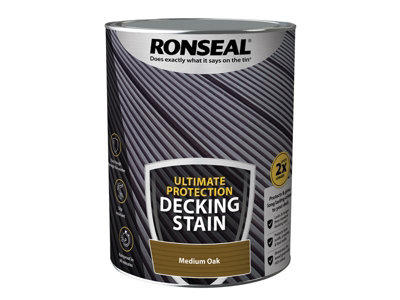 Ronseal 39115 Ultimate Protection Decking Stain Medium Oak 5 litre RSLNUDSMO5L