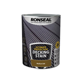 Ronseal 39115 Ultimate Protection Decking Stain Medium Oak 5 litre RSLNUDSMO5L