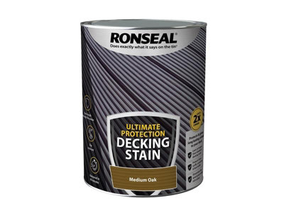 Ronseal 39115 Ultimate Protection Decking Stain Medium Oak 5 litre RSLNUDSMO5L