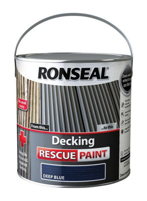Ronseal 39147 Ultimate Protection Decking Paint Deep Blue 2.5 litre