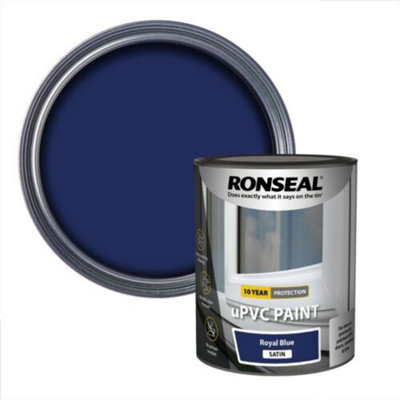 Buy Ronseal 39390 UPVC Paint Royal Blue Satin 750ml RSLUPVCRBS75 | DIY ...