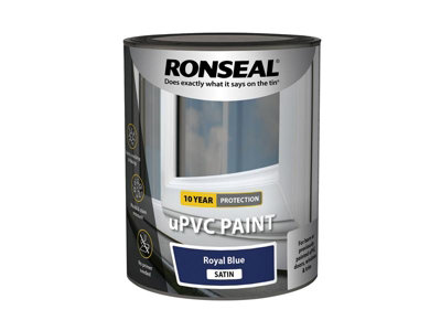 Ronseal 39390 uPVC Paint Royal Blue Satin 750ml RSLUPVCRBS75