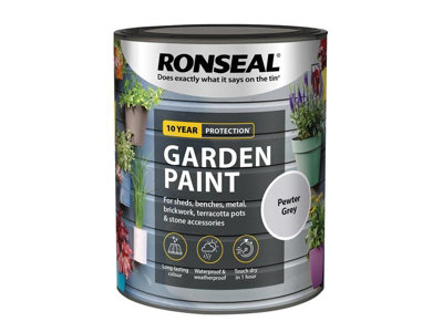 Ronseal 39443 Garden Paint Pewter Grey 750ml RSLGPPG750