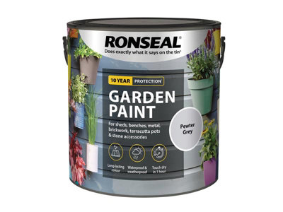 Ronseal 39444 Garden Paint Pewter Grey 2.5 litre RSLGPPG25L