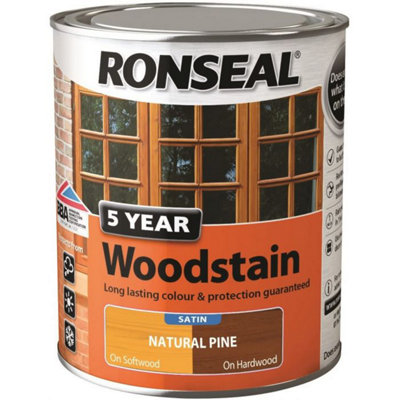 Ronseal 5 Year Wood Stain Natural Pine Satin 750ML | DIY at B&Q