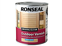 Ronseal Crystal Clear Outdoor Varnish Satin 750ml