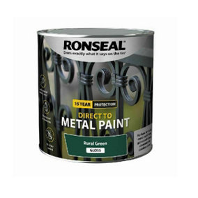 Ronseal Direct to Metal Paint Gloss 2.5L Rural Green