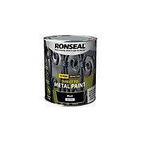 Ronseal Direct to Metal Paint Gloss 250ml Black