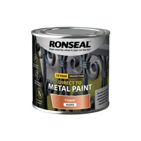 Ronseal Direct to Metal Paint Gloss 250ml COPPER