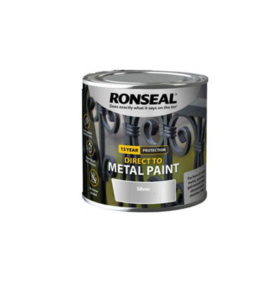 Ronseal Direct to Metal Paint Gloss 250ml SILVER