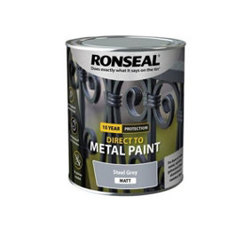 Ronseal Direct to Metal Paint Matt 750ml Grey