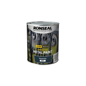 Ronseal Direct to Metal Paint Matt 750ml Storm Grey