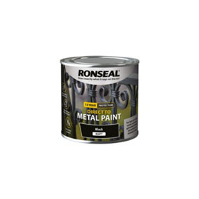 Ronseal Direct to Metal Paint Matt Black 250ml