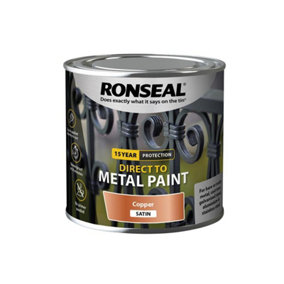 Ronseal Direct to Metal Paint Satin 250ml COPPER