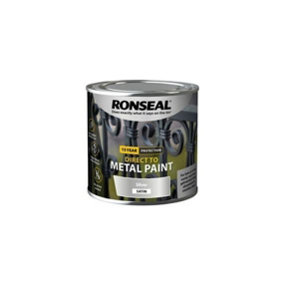 Ronseal Direct to Metal Paint Satin 250ml SILVER