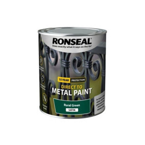 Ronseal Direct to Metal Paint Satin 750ml Rural Green