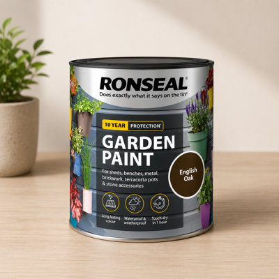 Ronseal Garden Paint English Oak 750ml