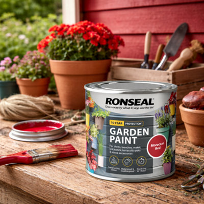 Ronseal Garden Paint Moroccan Red 250ml
