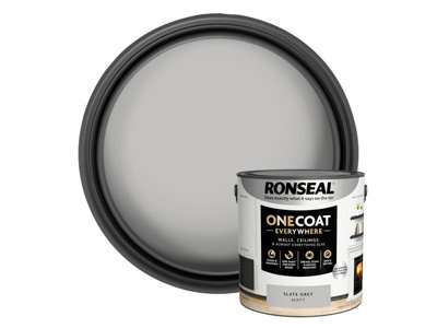 Ronseal KCB.7015103.12504.76 One Coat Everywhere Interior Slate Grey Matt 2.5 litre RSLOCESGM25L