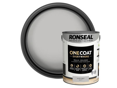 Ronseal KCB.7015103.20104.76 One Coat Everywhere Interior Slate Grey Matt 5 litre RSLOCESGM5L