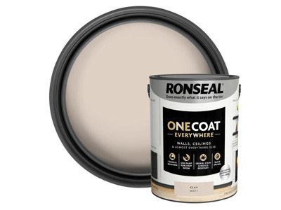 Ronseal KCB.7015103.22604.81 One Coat Everywhere Interior Paint Clay Matt 5 litre RSLOCECM5L