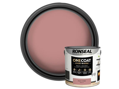 Ronseal KCB.7015103.82304.76 One Coat Everywhere Interior Paint Hazy Pink Matt 2.5 litre RSLOCEHPM25L