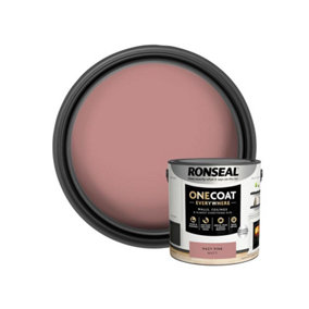 Ronseal KCB.7015103.82304.76 One Coat Everywhere Interior Paint Hazy Pink Matt 2.5 litre RSLOCEHPM25L