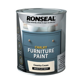 Ronseal One Coat Chalky Furniture Paint 750ml Country Cream