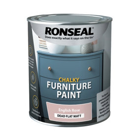 Ronseal One Coat Chalky Furniture Paint 750ml English Rose
