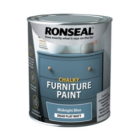 Ronseal One Coat Chalky Furniture Paint 750ml Midnight Blue