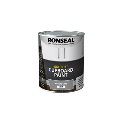 Ronseal One Coat Cupboard Melamine MDF Paint 750ml Granite Grey