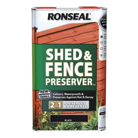 Ronseal - Shed & Fence Preserver 5L - Black