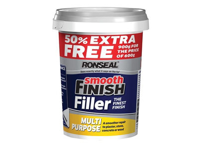 Ronseal - Smooth Finish Multipurpose Wall Filler Ready Mixed 600g +50%