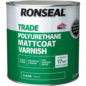 Ronseal Trade Mattcoat Varnish 2.5L