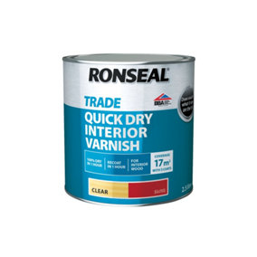 Ronseal Trade Quick Dry Interior Varnish Clear Gloss 2.5L