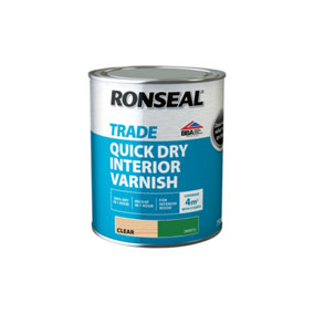 Ronseal Trade Quick Dry Interior Varnish Clear Matt 750ml