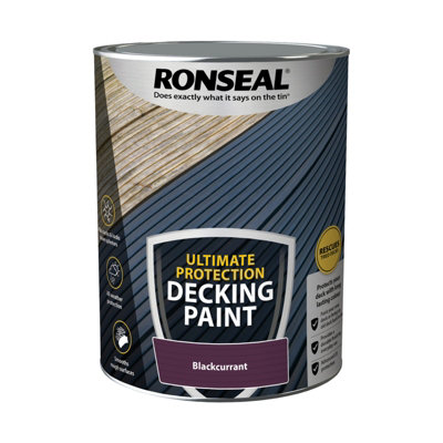 Ronseal Ultimate Protection Decking Paint - 5L - Blackcurrent