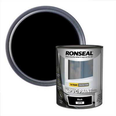 RONSEAL uPVC PAINT BLACK SATIN 2.5L