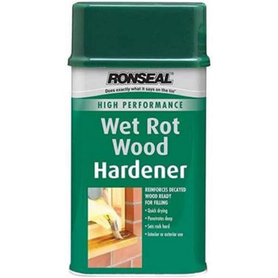 Ronseal Wet Rot Wood Hardener 500ml - Bulk Size Deep Penetrating Timber ...