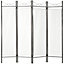 Room divider screen 180x160x2.5cm can be setup with 2, 3 or 4 pieces, 1 element (HxWxD): approx. 180 x 39 x 2.5 cm - white
